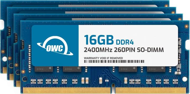 OWC 64.0GB (4x 16GB) 2400MHz DDR4 PC4-19200 SO-DIMM 260 Pin CL17 Memory Upg. (4 x 16GB, 2400 MHz, DDR4-RAM, SO-DIMM)