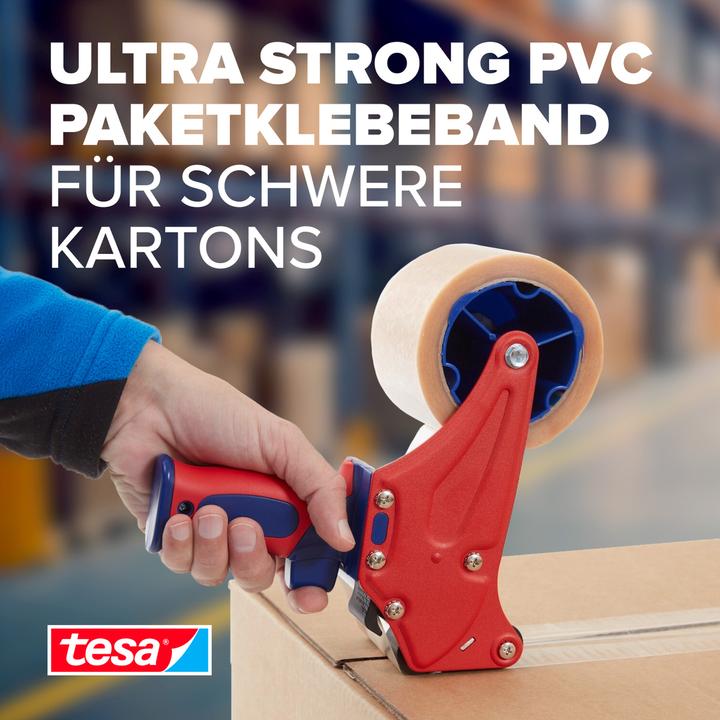 Produktbild tesa tesapack ULTRA STRONG Paketklebeband - PVC Packband für festes Verpacken und sicheres Bündeln (38 mm)