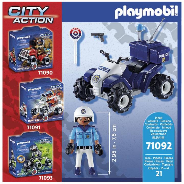 Produktbild Playmobil Polizei-Speed Quad (71092, Playmobil City Action)