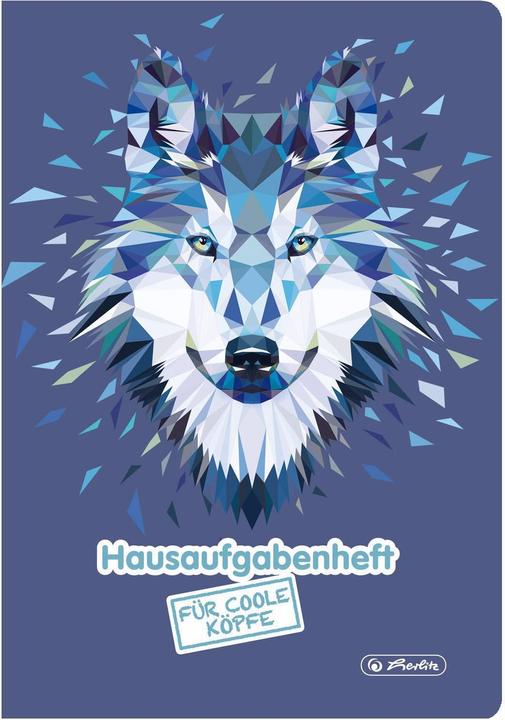 Produktbild Herlitz Notizheft Wild Animals A5 Wolf, Aufgabenheft (A5, Blanko, Harter Einband)