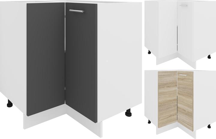 Produktbild VCM Eckschrank Küchenschrank Küchenunterschrank Küche Unterschrank Küchenmöbel Esilo (76 x 76 x 82 cm)