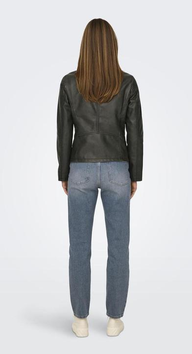 Image du produit Only Col en bande Veste de motard Veste en cuir synthétique (S)