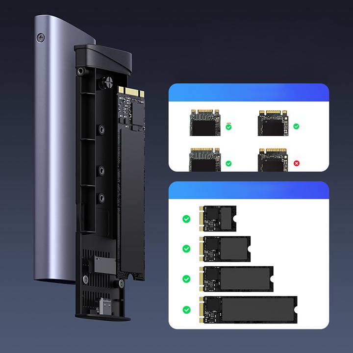 Produktbild Ugreen Enclosure SSD M.2 NVMe/SATA CM767 2TB USB-C 3.1 G (M.2 2230, M.2 2240, M.2 2260, M.2 2280)