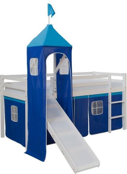 Image du produit Homestyle4u Lit mezzanine avec toboggan et tour (90 x 200 cm)