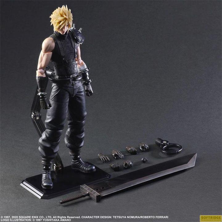 Actual product image Banpresto Final Fantasy VII Remake Play Arts Kai Actionfigur Cloud Strife Ver. 2