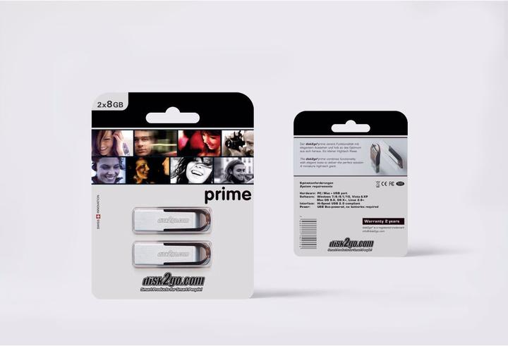 Produktbild Disk2go Prime 2er Pack (8 GB, USB-A)