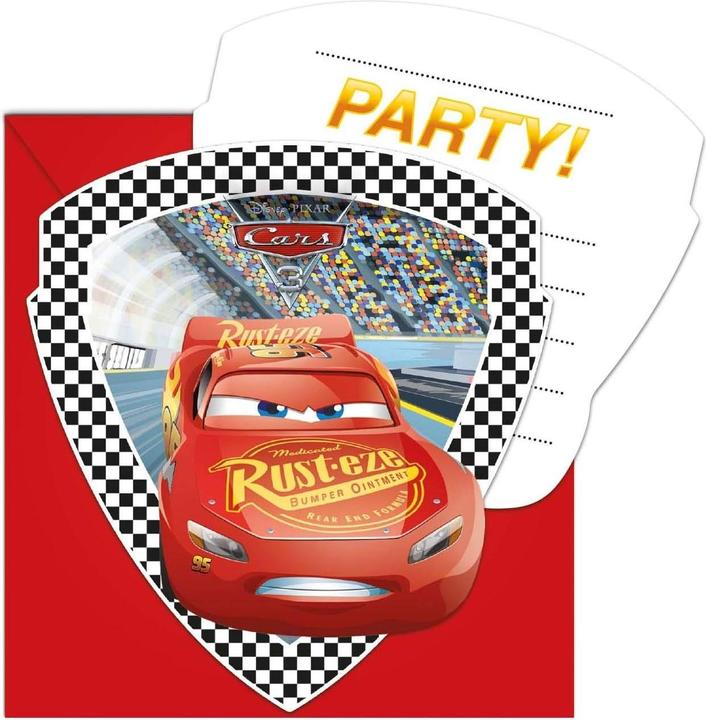 Produktbild Cars Gestanzt Einladungen Party Papier (6 Stk.)