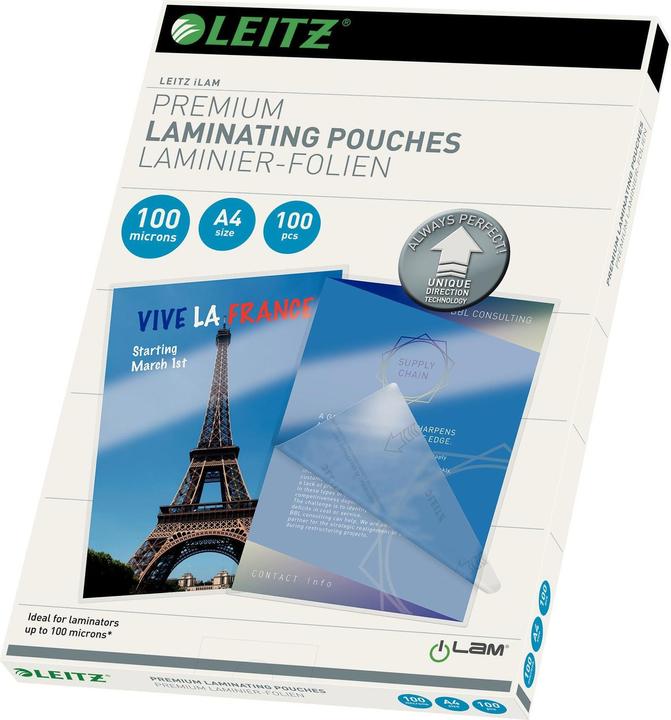 Leitz iLAM Heisslaminierfolien Speed, A4 (A3, 100 Stück, 125 µm)
