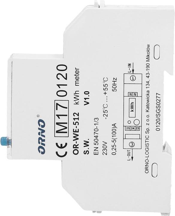 Immagine prodotto MGA Misuratore digitale di corrente alternata Orno LCD, visualizzazione del consumo di energia in 1