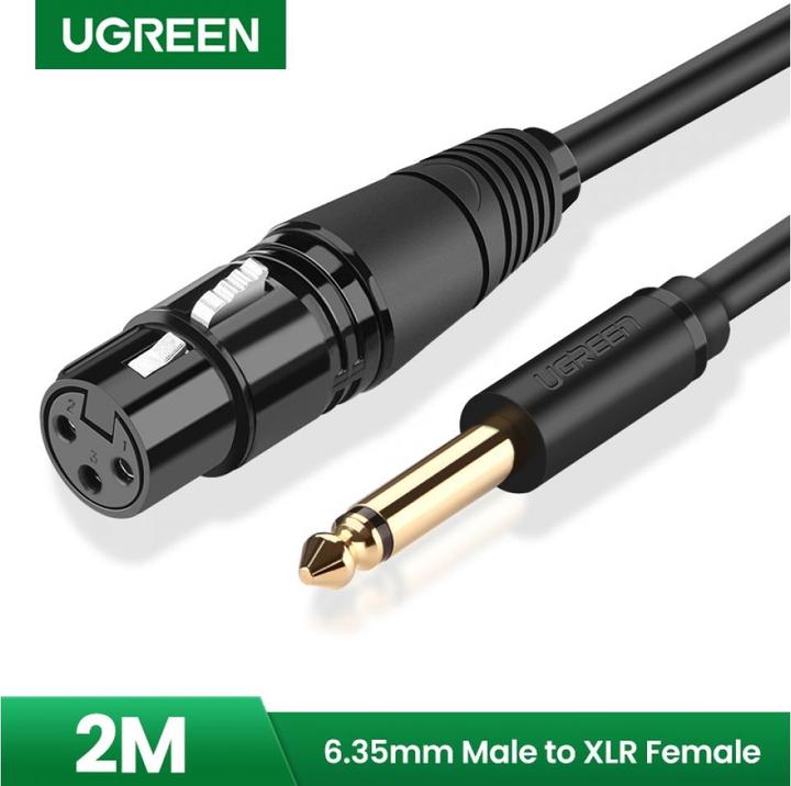 Produktbild Ugreen Mikrofon Verbindungskabel XLR Buchse auf 6.3m Stecker (2 m, XLR)
