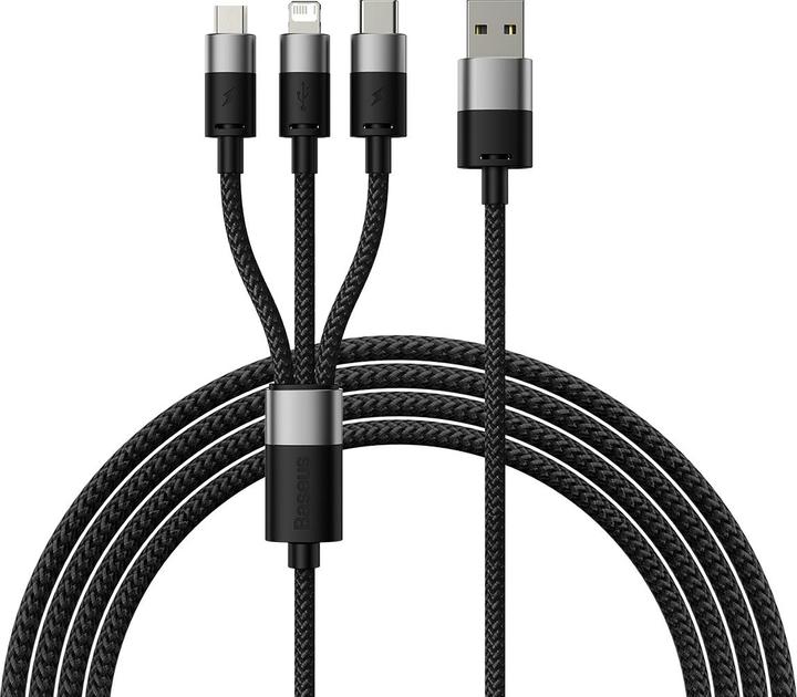 Baseus Câble de chargement 3en1 (1.20 m, USB 3.2 Gen 1)