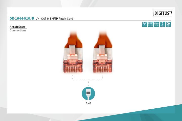 Actual product image Digitus Network cable (S/FTP, CAT6, 1 m)
