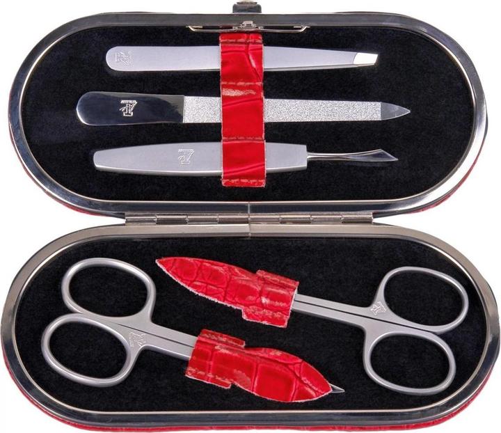 Immagine prodotto Sacher TF200R.1003 - Set manicure da 5 pezzi in pelle rossa