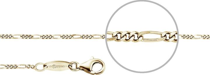 Der Kettenmacher Figaro Halskette Gold (Silber 925, 38 - 55 cm)