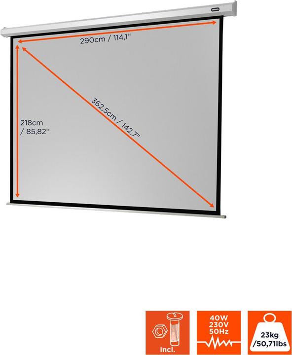Produktbild Celexon Economy electric screen - Leinwand - Deckenmontage möglich, geeignet für Wandmon (142.52", 4:3)