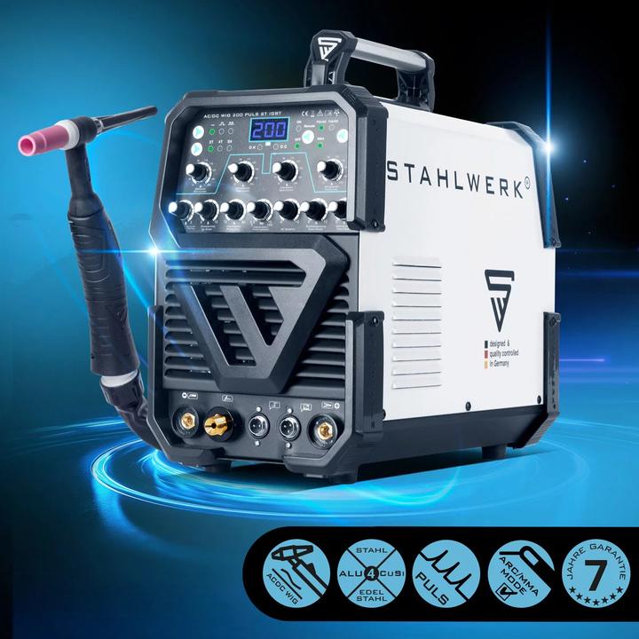 Produktbild Stahlwerk Schweissgerät AC/DC WIG 200 Puls ST IGBT / 200 A