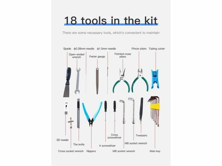 Actual product image Creality Toolbox for 3D printer (Maintanance Kit)