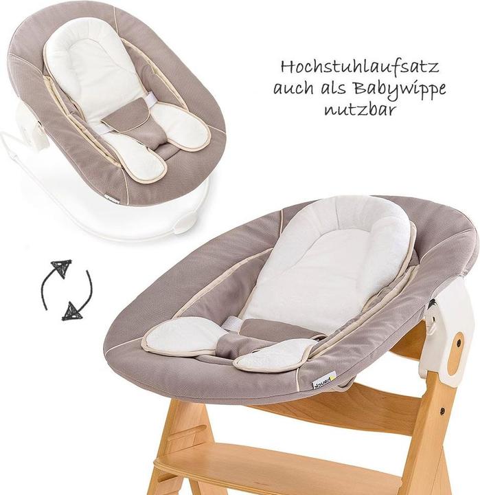 Actual product image Hauck Highchairs Alpha Plus Nature Newborn Set - 4-piece highchair (Highchair)