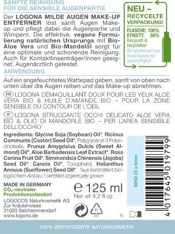 Actual product image Logona Eye make-up remover (Make-up remover, 125 ml)