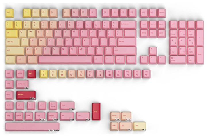 Glorious PC Gaming Race Glorious GPBT Keycaps - Pink Grapefruit