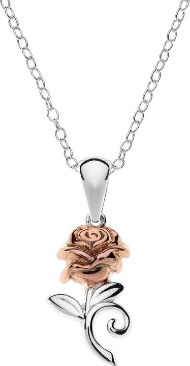 Produktbild Disney Halskette Schöne und das Biest Rose, 925 Sterling Silber (925er Silber, 35 - 40.5 cm)