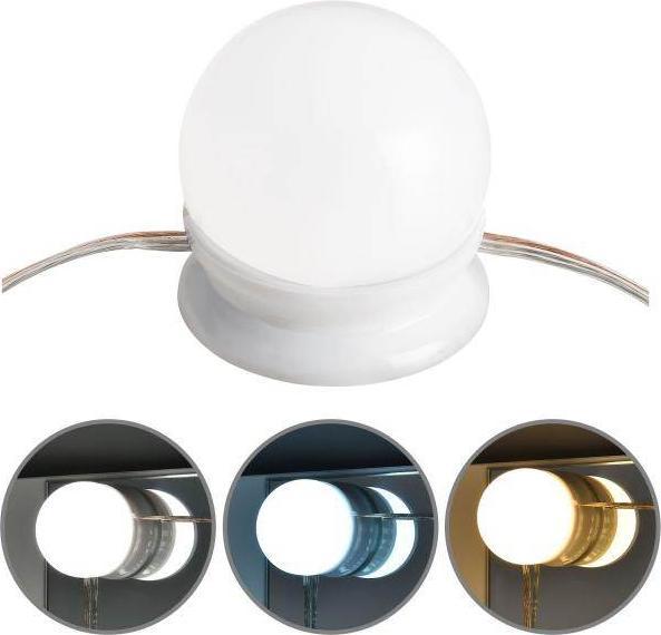 Actual product image Juskys Schminktisch Lichterkette mit 10 LED Lampen und USB (5.27 m)