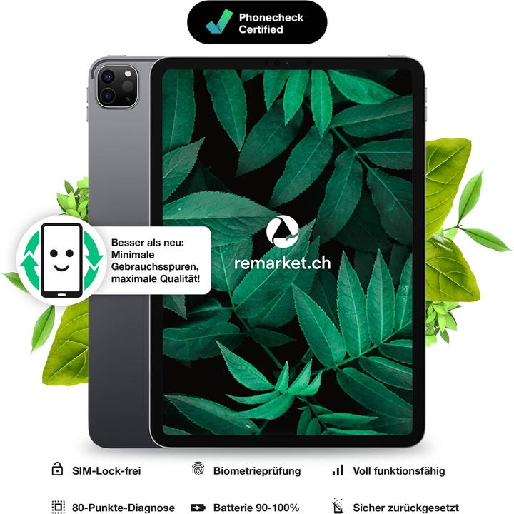 remarket.ch iPad Pro 11 2ème génération (2020) (11", 256 Go, Space grey, B / Très bon)