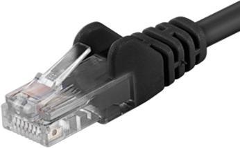 Actual product image PremiumCord Patch cable UTP Cat5e 1m cerny (U/UTP, CAT5e, 1 m)