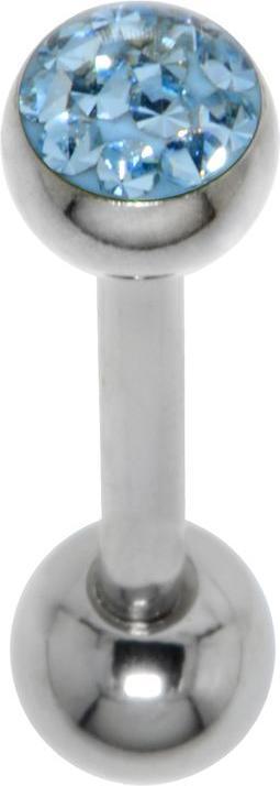 Bijouteria Zungenpiercing (Chirurgenstahl 316L, Epoxiharz, Kristall)
