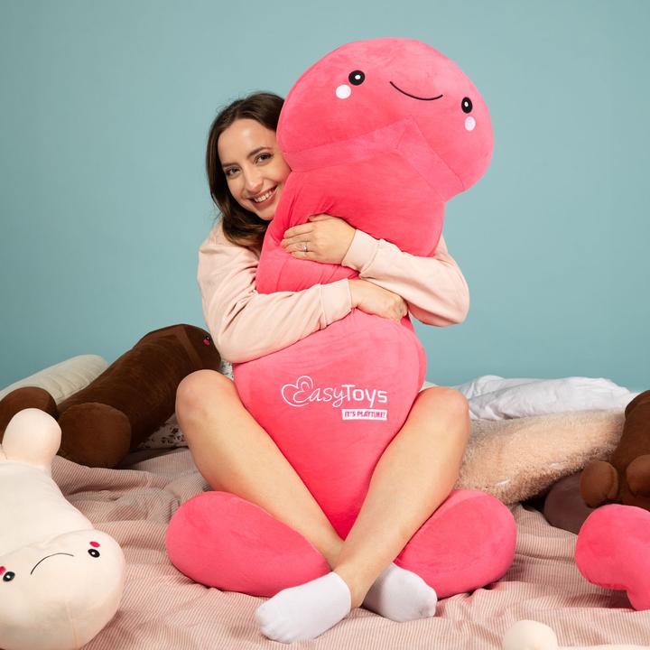 Productafbeelding Easytoys Penisvormige knuffel met lachend gezichtje Roze (Dobbelspelletjes)