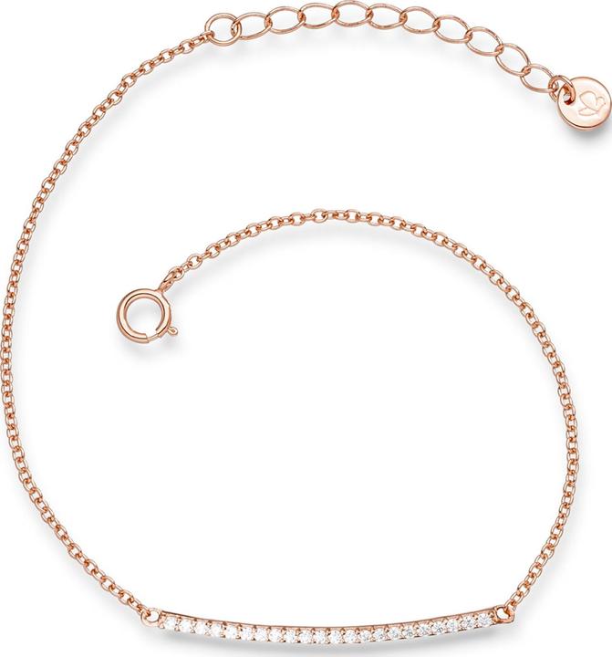 Glanzstücke München Damen Sterling Silber Zirkonia roségold 17,0 cm Basislänge + 3,0 cm Verlängerung - 6030 (17 cm, Sterling Silber)
