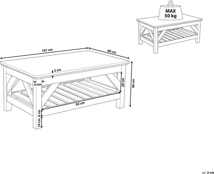 Image du produit Beliani Savannah (100 x 46 x 60 cm)