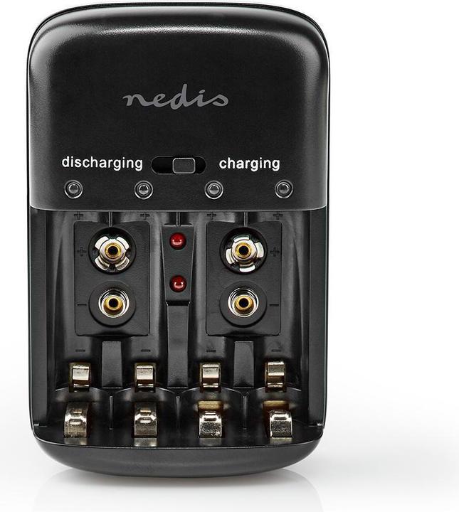 Immagine prodotto Nedis Caricabatterie NiMH AA/AAA 1,2 VDC / 9 VDC 0,2 A Carica di mantenimento Tipo C (CEE 7/16) Sicurezza (1 pz., AAA, AA, Caricabatterie senza batteria)