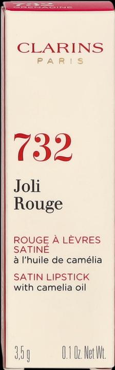 Actual product image Clarins Joli Rouge Satin No 732 (No. 732 - Grenadine)