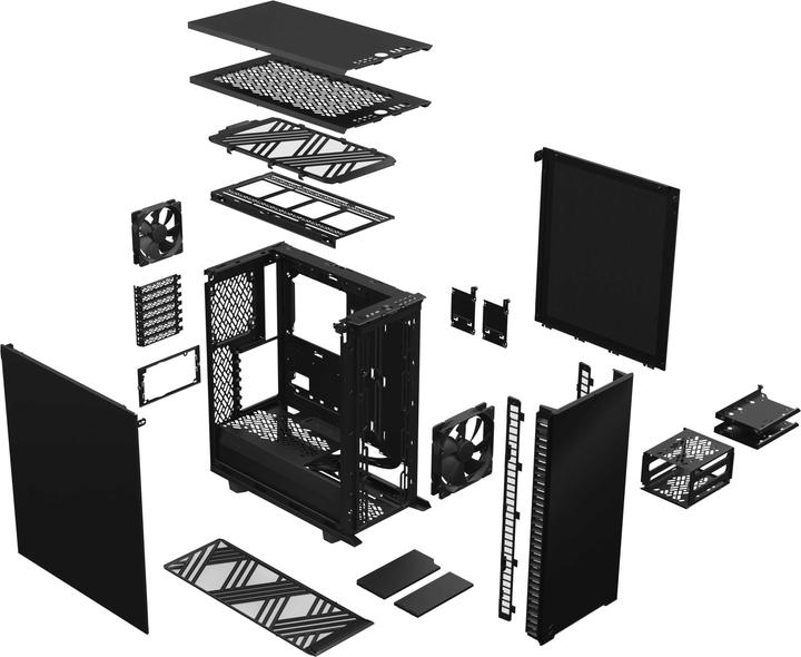Produktbild Fractal Define 7 Compact Black Solid (ATX, mATX, Mini-ITX)