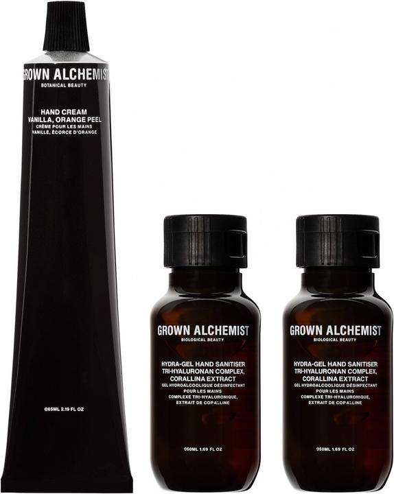 Produktbild Grown Alchemist Healthy Hands Kit - 2 x Hydra Gel Hand Sanitiser 50ml + Hand Cream 50ml (165 ml)