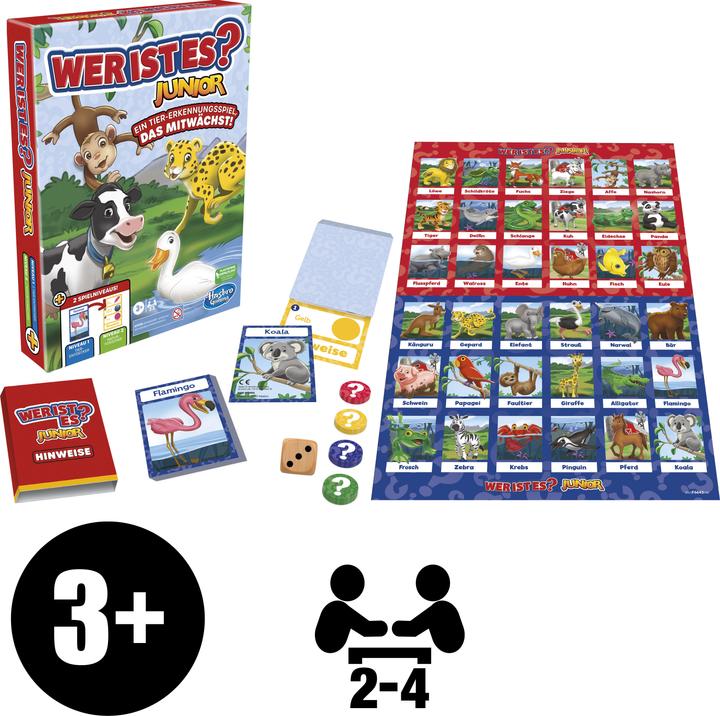 Productafbeelding Hasbro Gaming Wie is het? Junior bordspel voor kleuters en kinderen, Wie is het? Spel voor jongere kinderen, Das (Duits)