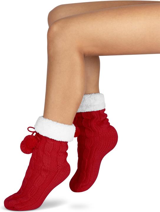 Produktbild Normani Strick-Hausschuhe mit Bommeln und ABS (Einzelpack, 40 - 44)