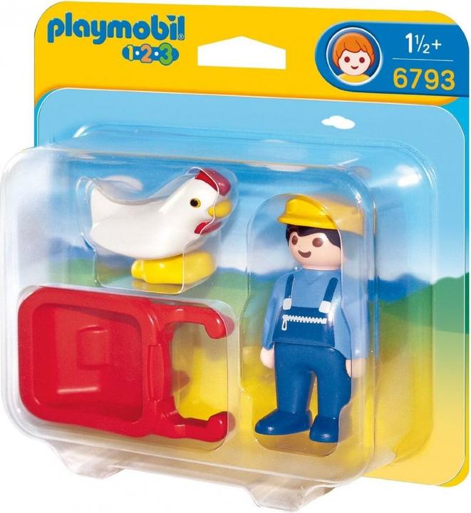 Actual product image Playmobil Farmer with wheelbarrow (6793, Playmobil 1.2.3)