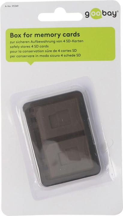 Image du produit AccuCell Boîte de rangement pour jusqu'à 4x cartes mémoire SD (Couvercle de carte mémoire)