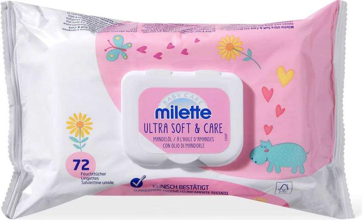Milette Feuchttücher Ultra Soft & Care Mandelöl