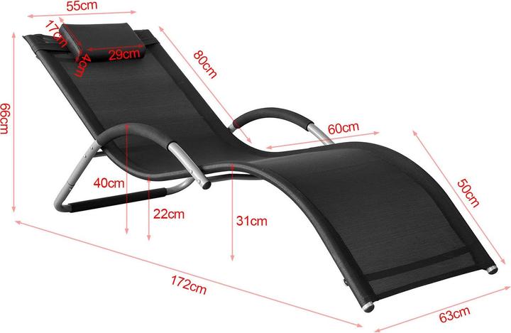 Actual product image SoBuy Garden lounger (63 cm)