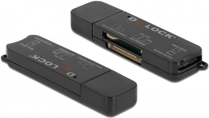Produktbild Delock SuperSpeed USB Card Reader für SD / Micro SD / MS Speicherkarten (USB-C 3.2 Gen 1)