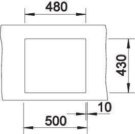 Image du produit Blanco Claron 450-U (Evier sous plan, 49 cm, 44 cm)