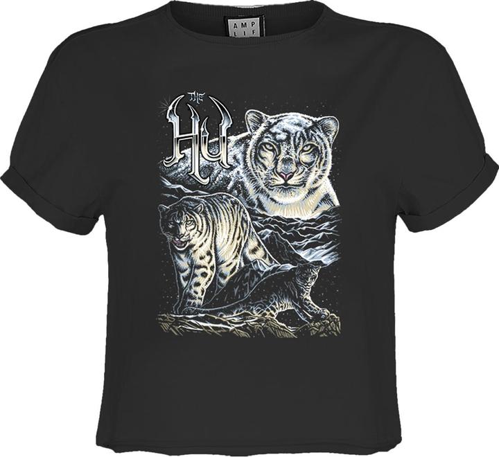 Actual product image Amplified Womens/Ladies Snow Leopards The Hu Crop Top (XS)