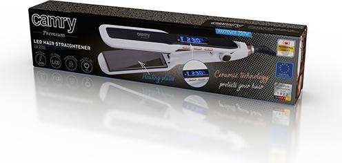 Produktbild ADL Camry CR 2316 hair styling tool Straightening iron Steam Black,White (Dampfglätteisen)
