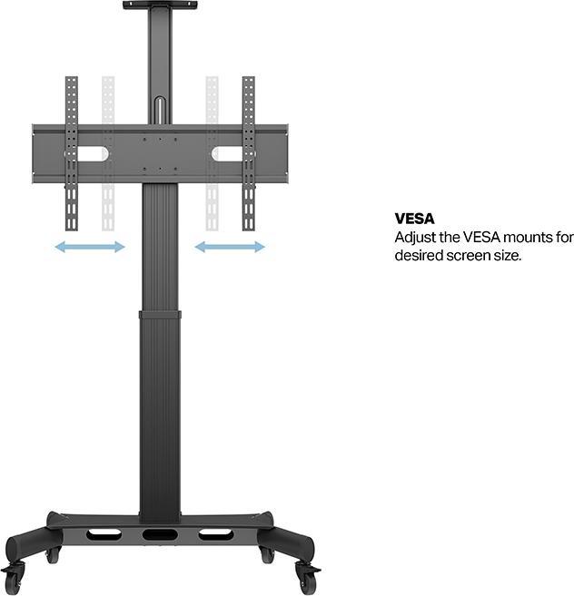 Produktbild Multibrackets Standfuss elektr. 32-75", max 60 kg, schwarz (75", 60 kg)