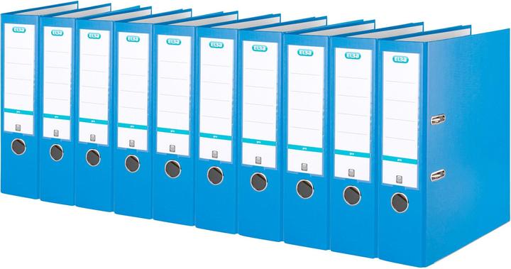 Produktbild Elba Ordnerbox mit Hebelmechanik Blau A4 (10 Stück) (A4, 80 mm, 10 Stück)
