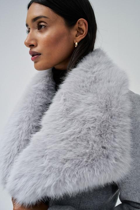 Immagine prodotto Salsa Jeans Wool Coat With Fur Collar (XL)