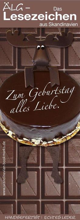Produktbild Scandinavian Bookmarks Lesezeichen Elch, Geburtstag Schokolade